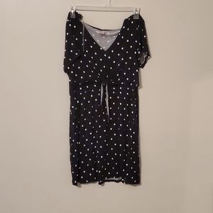 No boundaries dress, 2xl, black w/ white polka-dots.